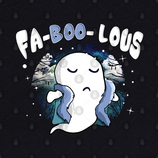 Faboolous Ghost Halloween TShirt| Cute Faboolous Ghost Tee by GigibeanCreations